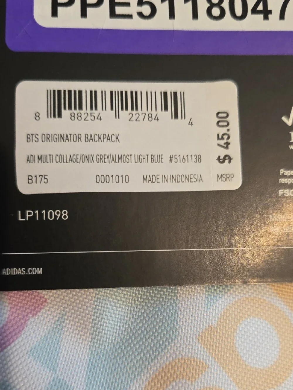 adidas BTS Originator Backpack - Multi Color Collage